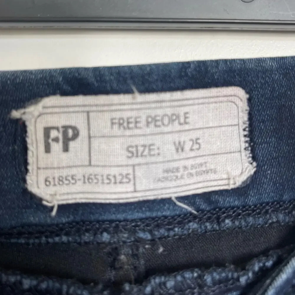 Free People Blue Straight Leg Jeans - Picture 6 of 8